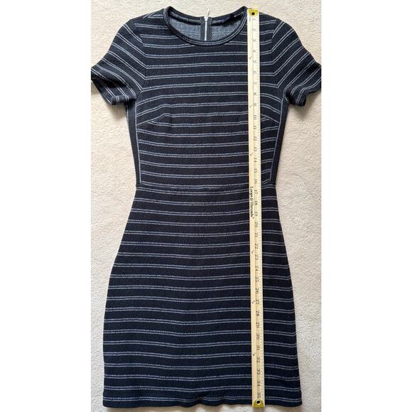 Madewell Black with White Stripes Upstage Midi Dress Size 2 - Picture 11 of 13